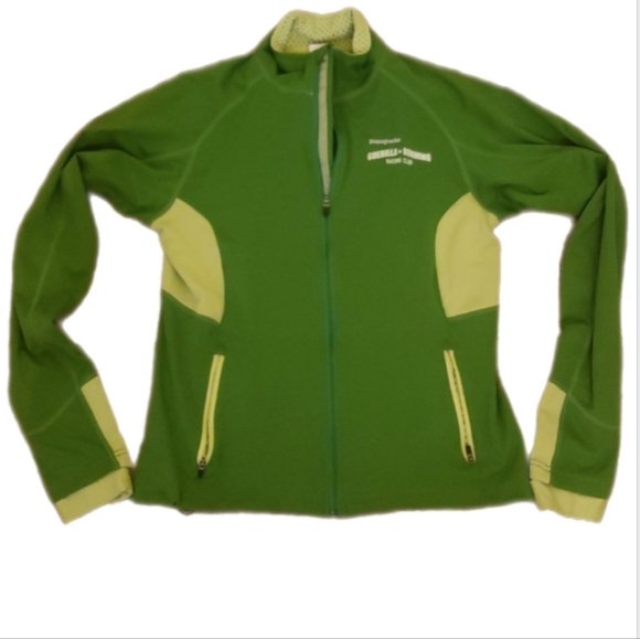 Patagonia Jackets & Blazers - Patagonia Lime Green Polartec Power Dry Running club Zip Up Jacket